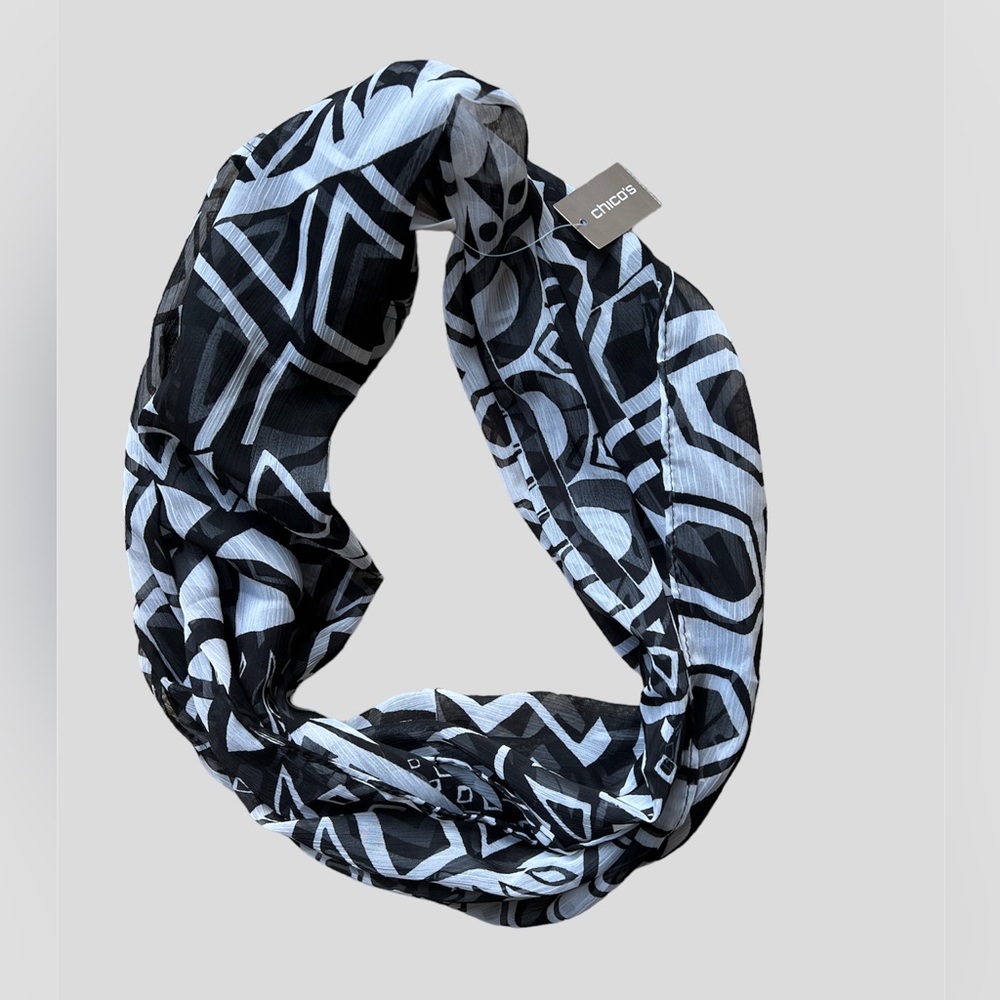 NWT - Chico’s black ice infinity scarf